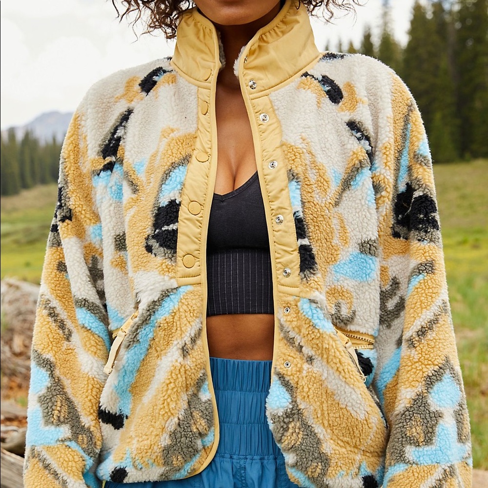 Free People Printed Hit the Slopes Jacket